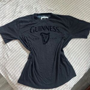 Guinness Men's Black and Grey T-shirt